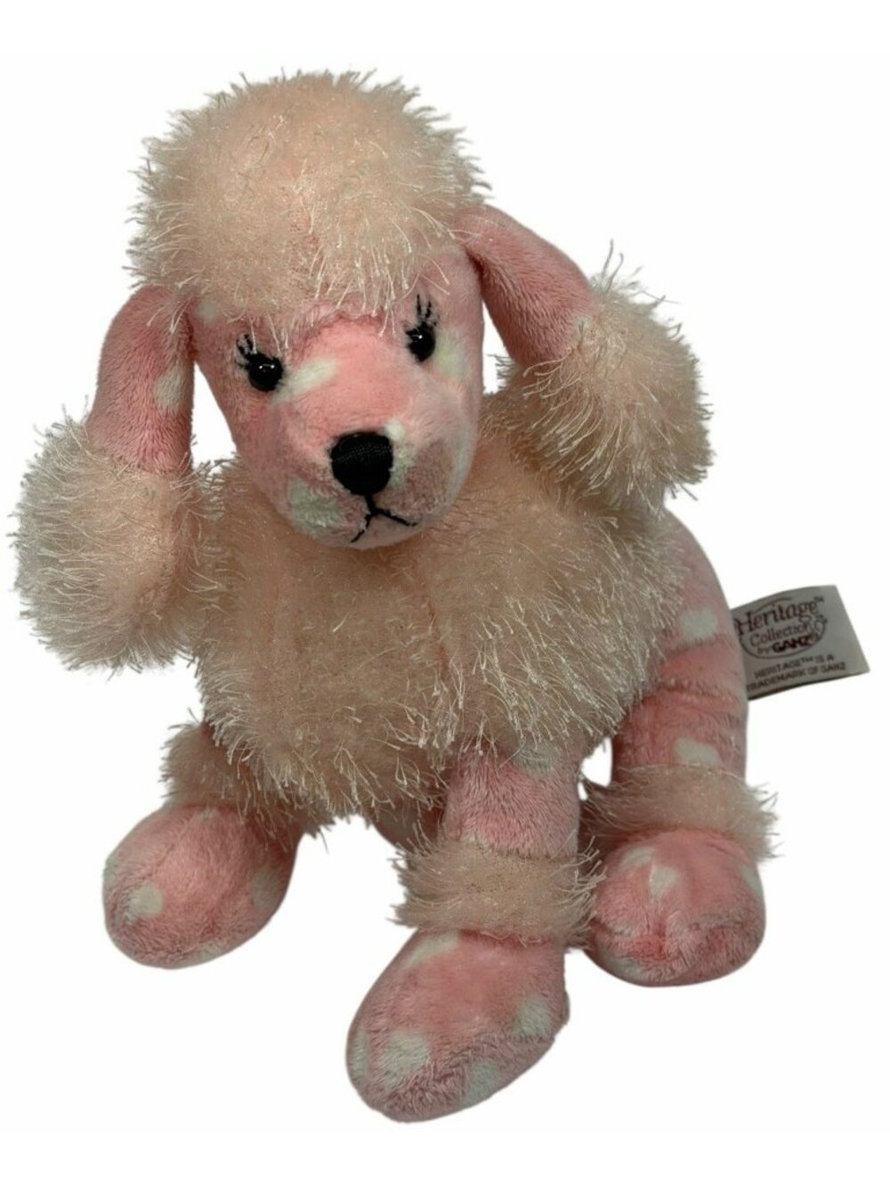Vintage Heritage by Ganz Pink Poodle Dog Elle HV6432 Dot Plush Stuffed Animal